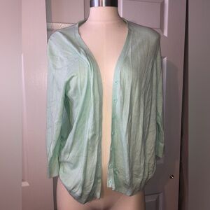 OLD NAVY Light Green Button-Up Cardigan